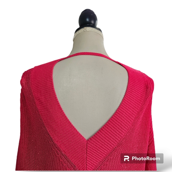 Country Road | V Neck & Back Sweater - Pink - Picture 6 of 12